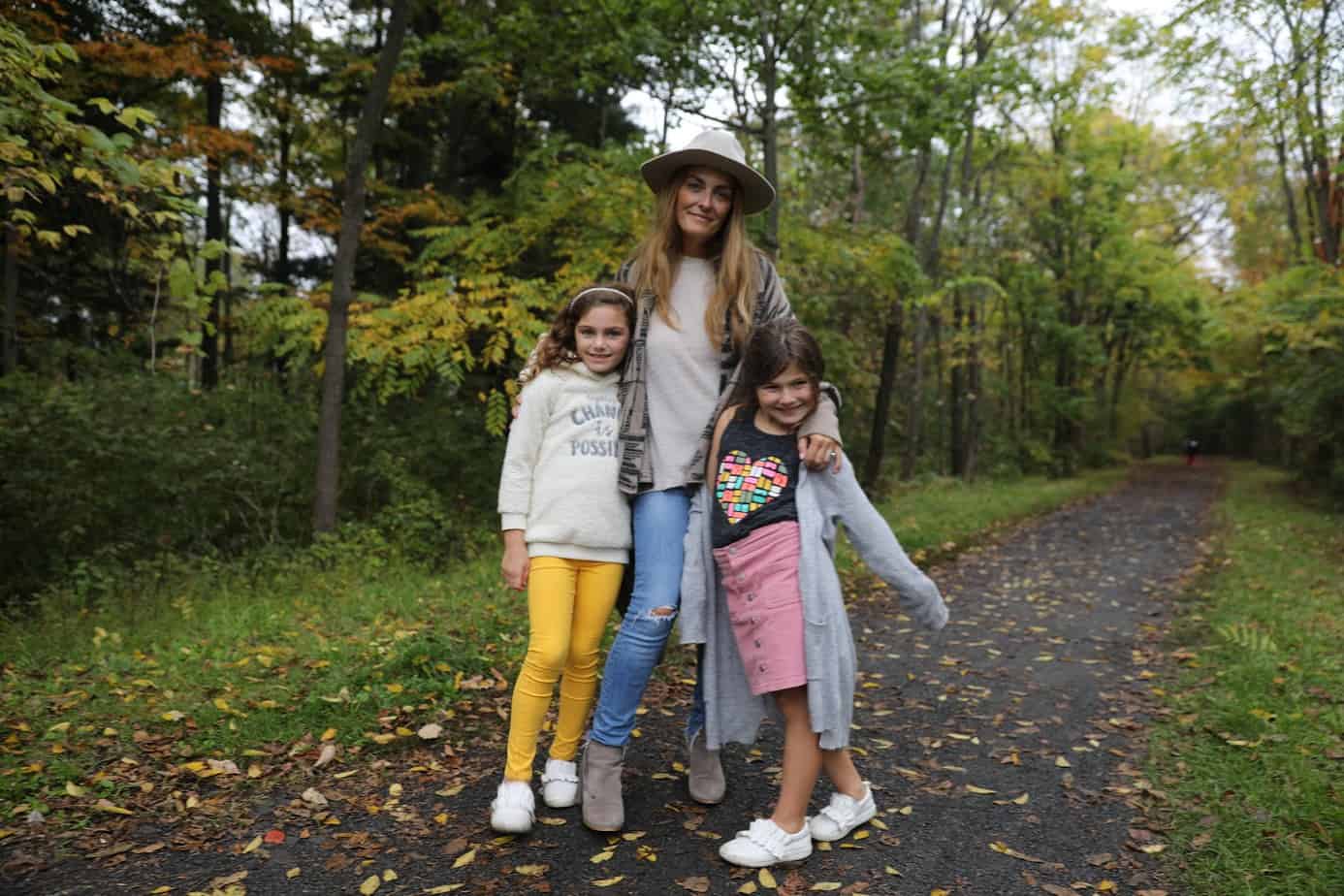 Brianne Manz and her daughters in Ulster County, NY
