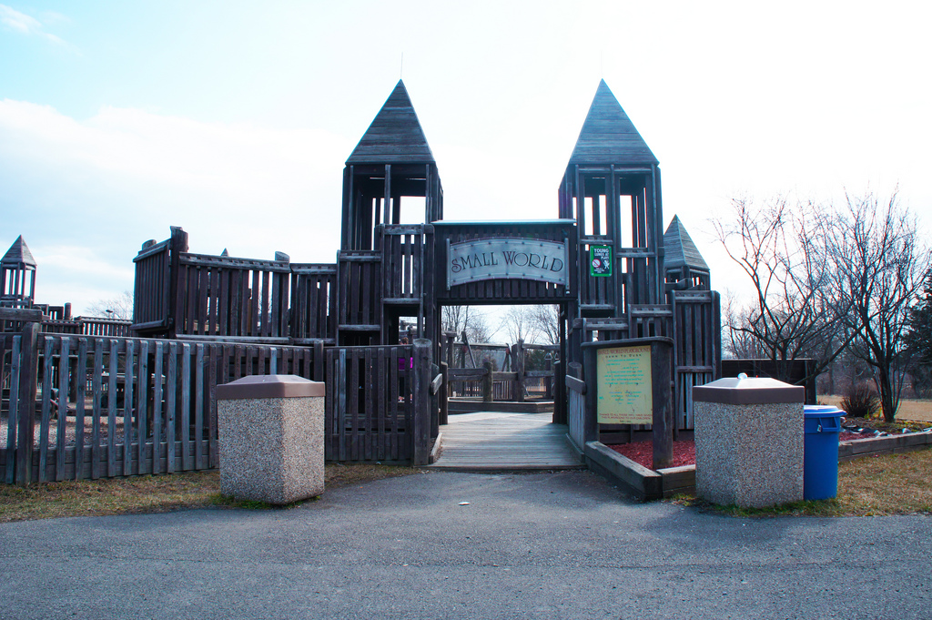 entrance to SmallWorld Playground in Ulster County, NY