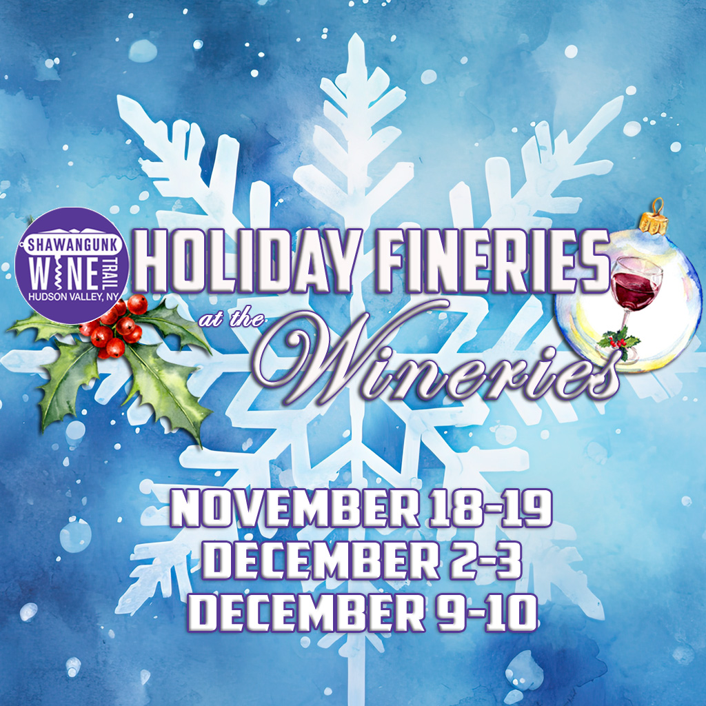 winery holiday event flyer