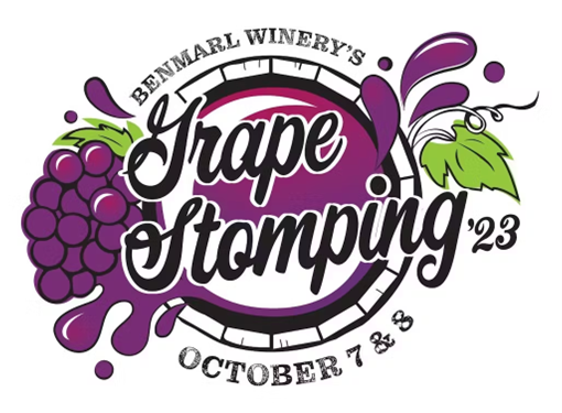 winery grape stomping logo