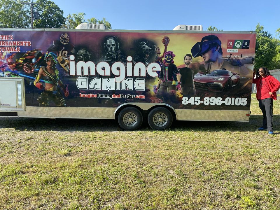 gaming truck parked in field