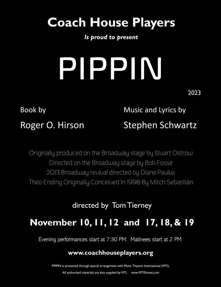 Pippin theatrical performances flyer