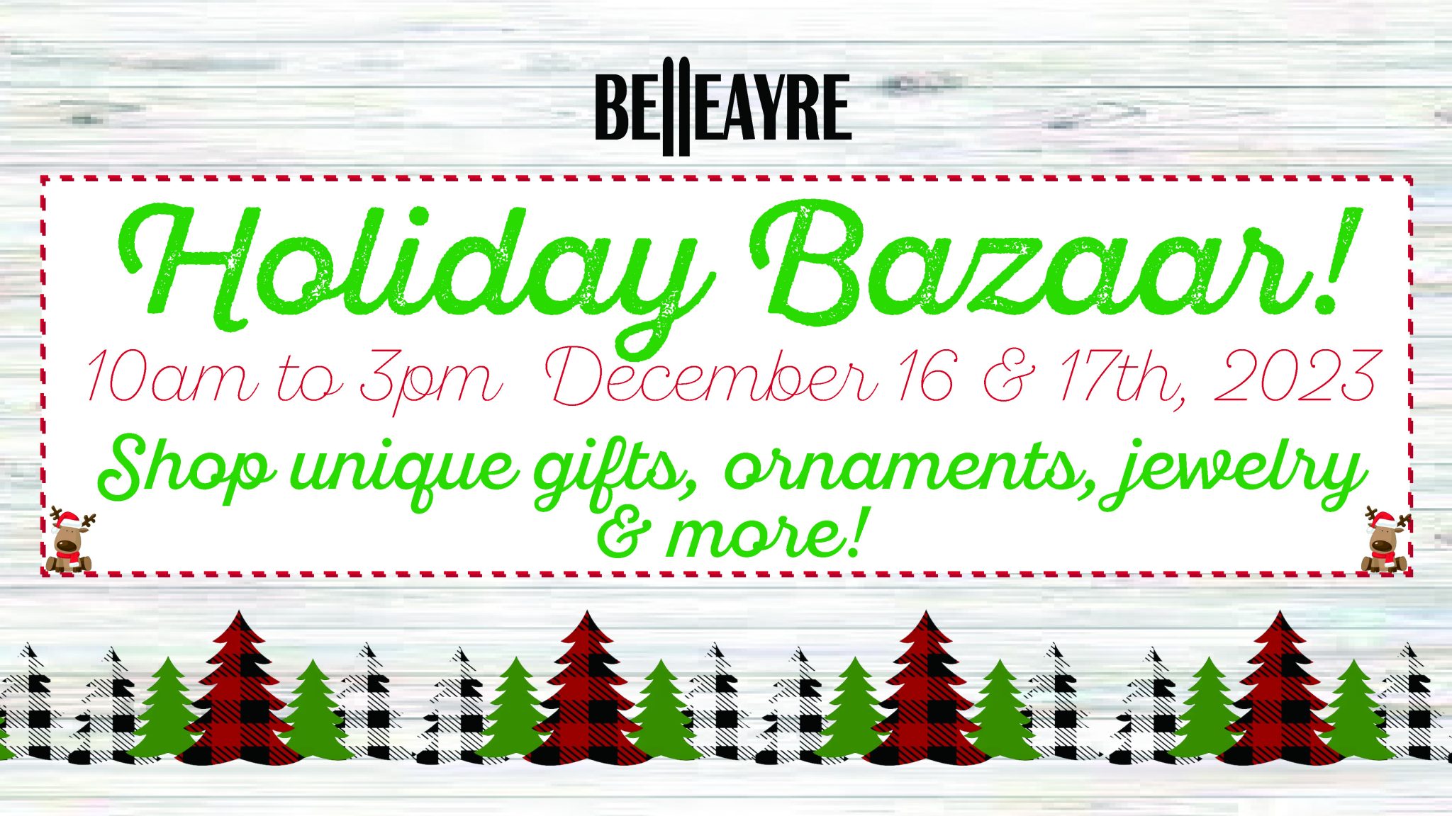 holiday bazaar events flyer