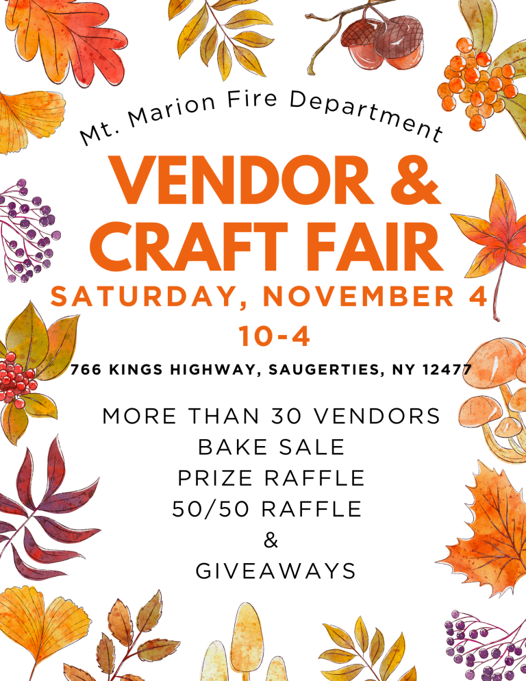 Mt. Marion Fire Department Vendor and Craft Fair Ulster County NY Tourism