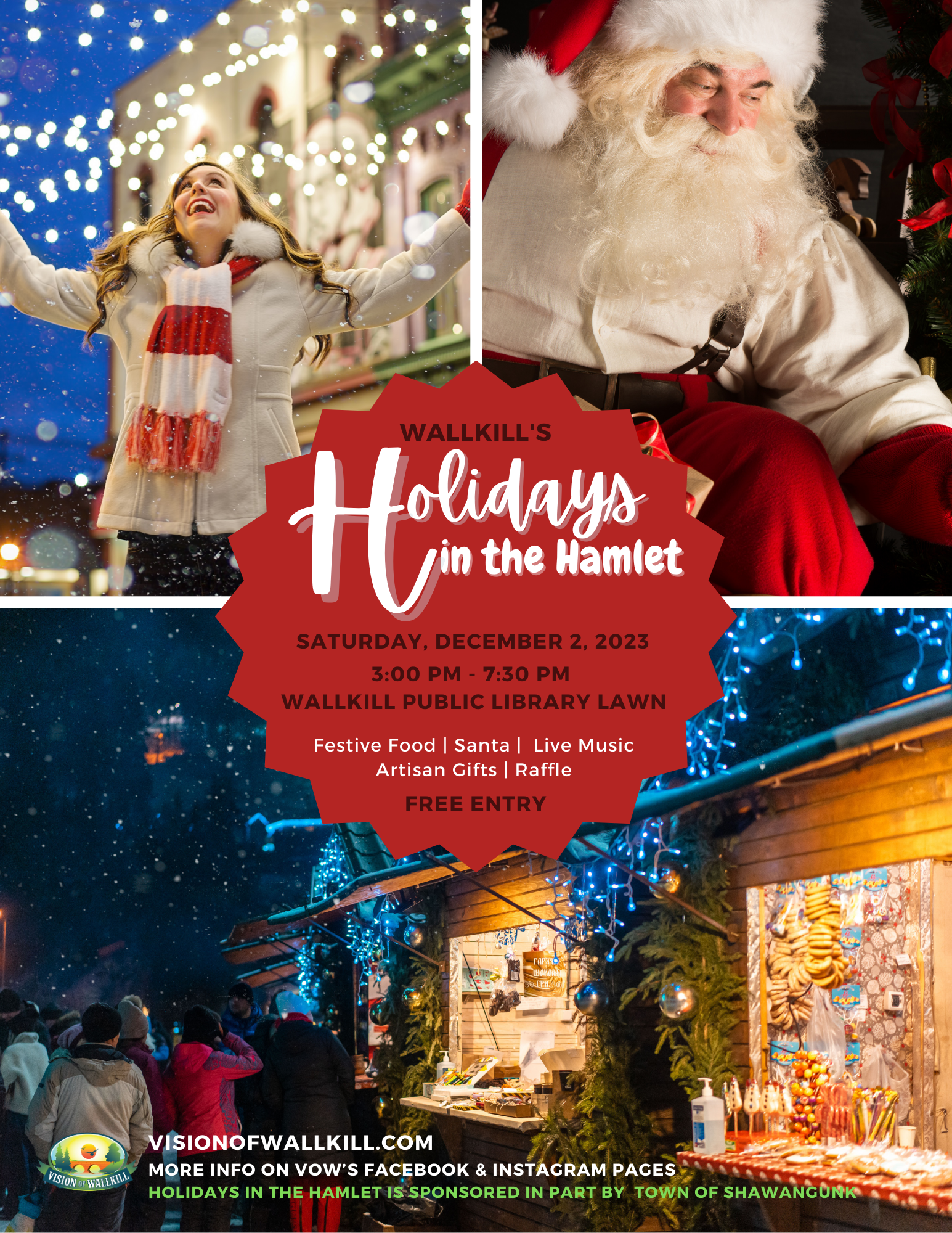 Holidays in the Hamlet event flyer
