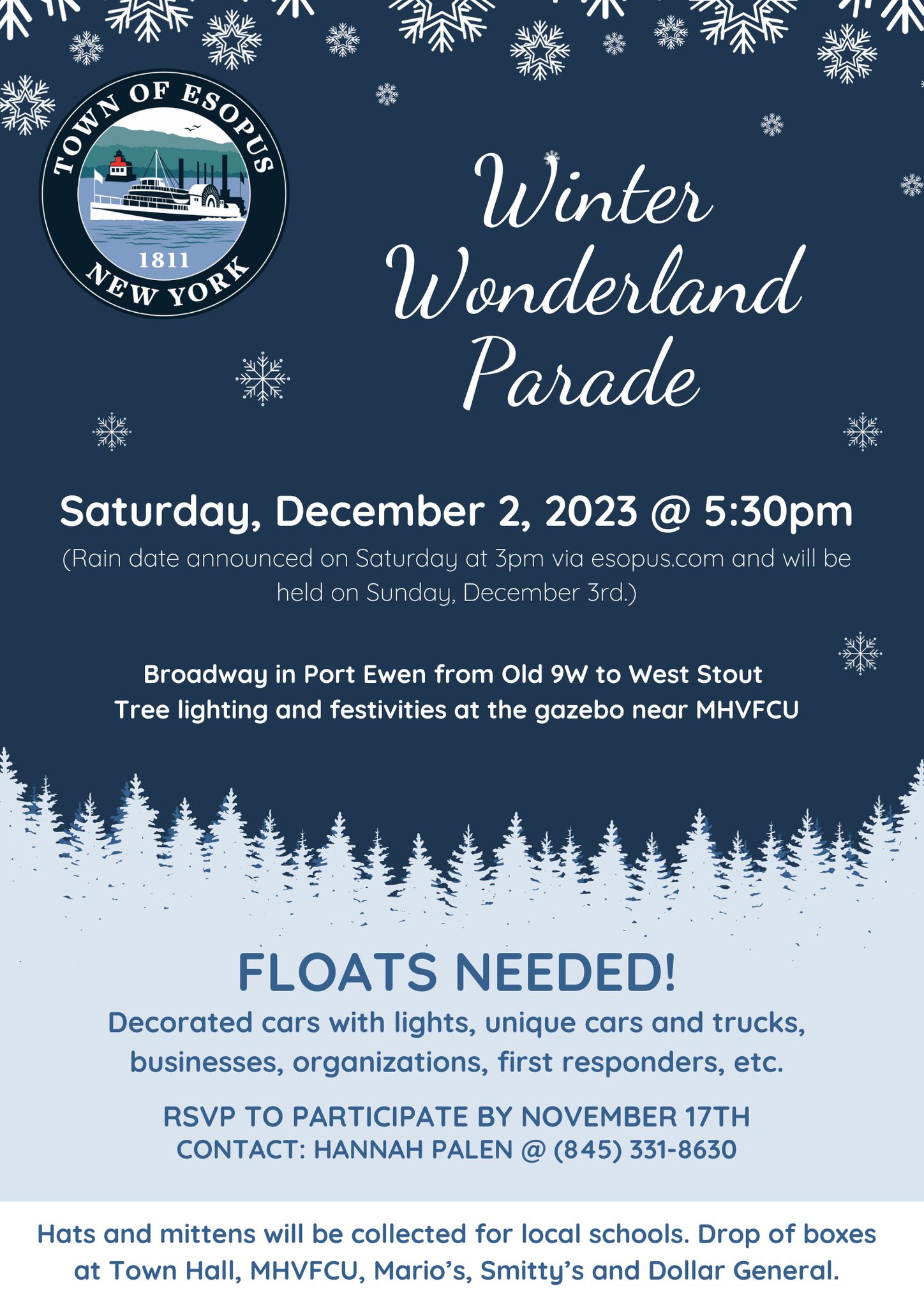 Winter parade event flyer