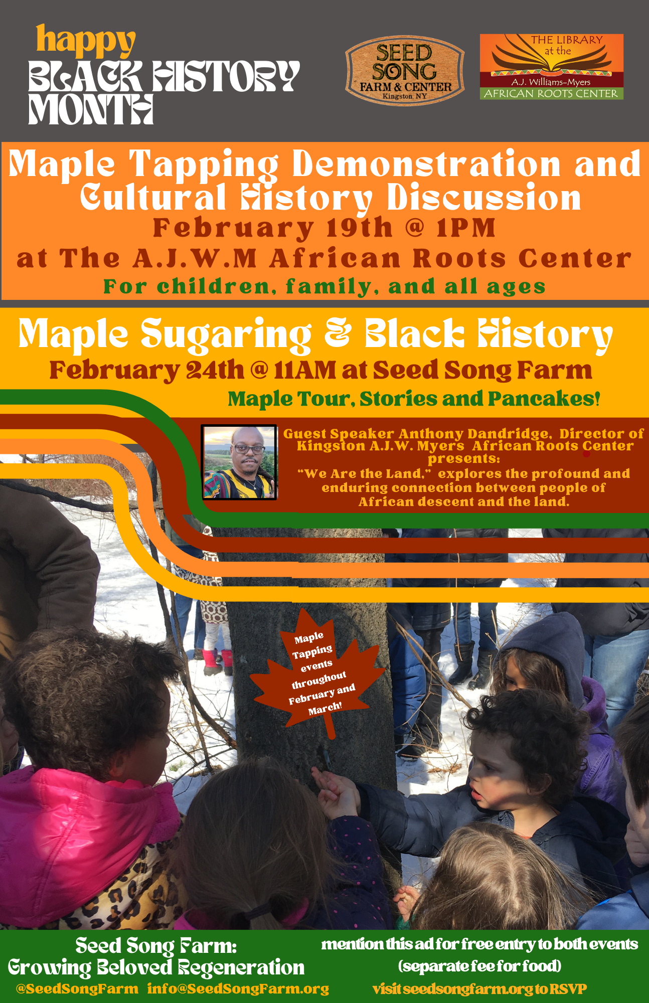 events flyer for Black History Month