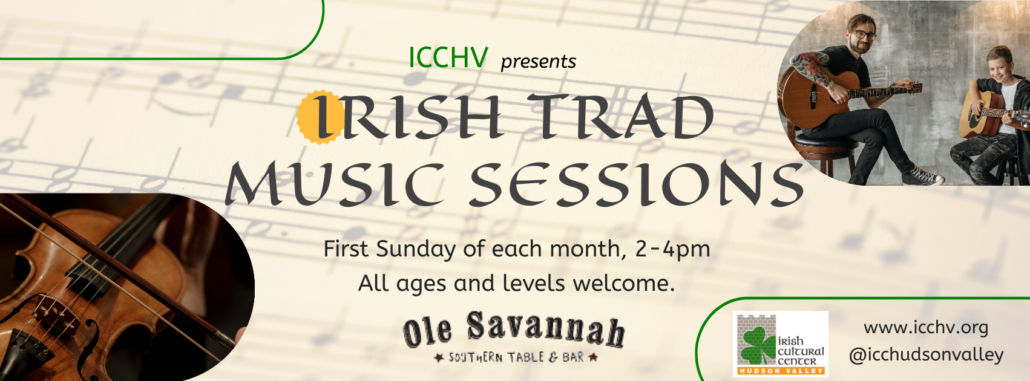 banner for Irish music events