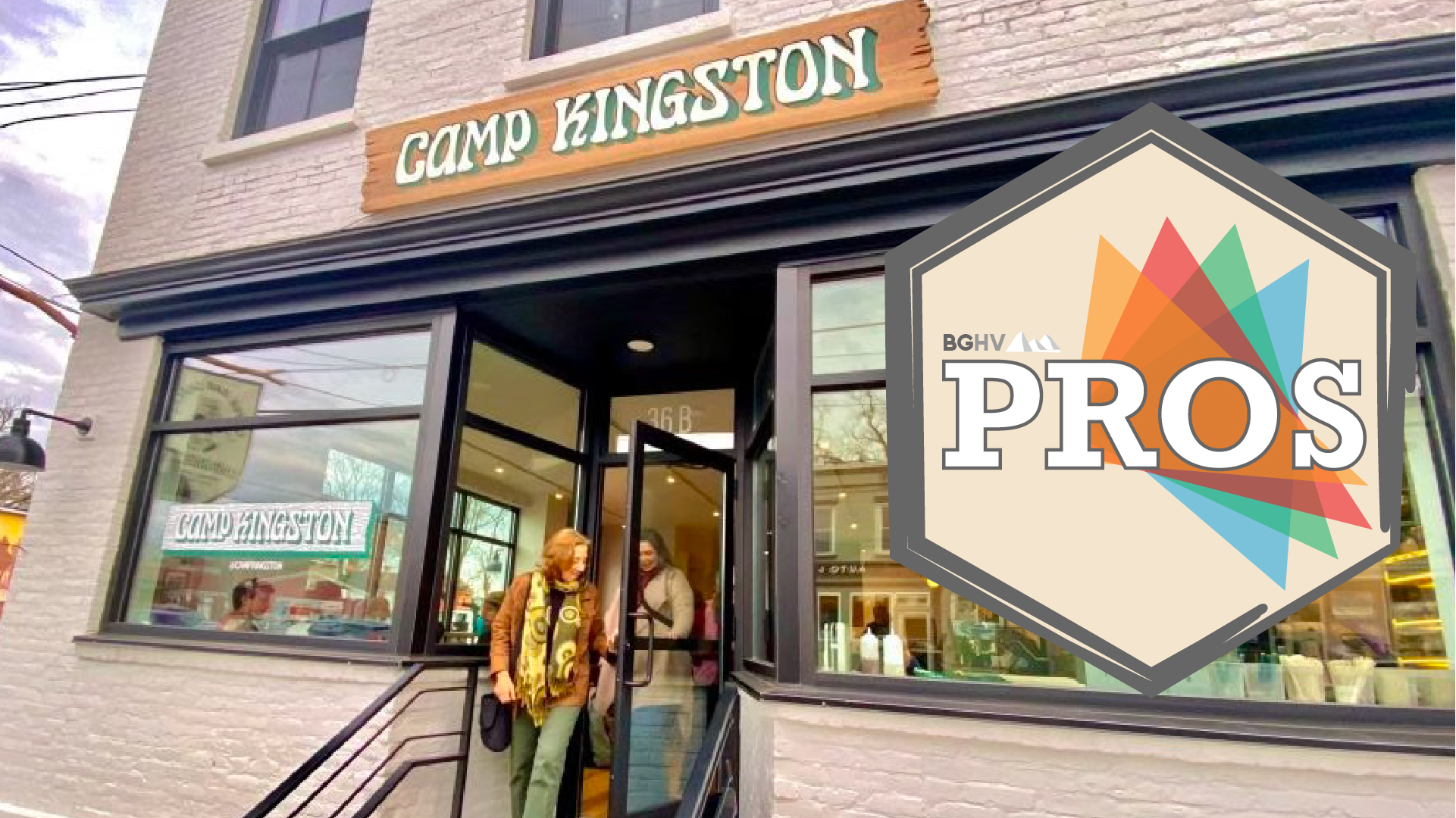 patrons leaving the store for BGHV PROS Mixer at Camp Kingston