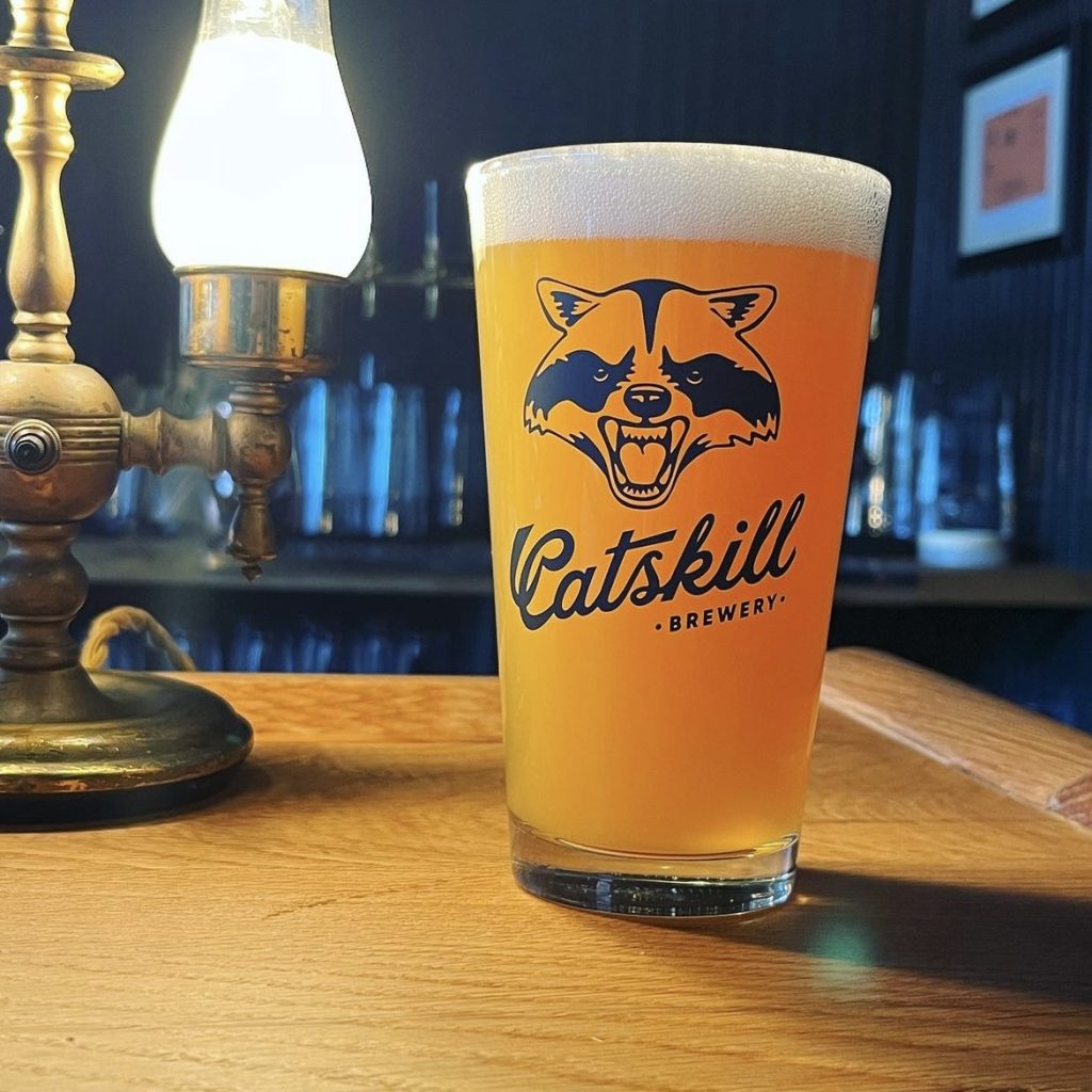 frosted glass of Catskill Brewery beer