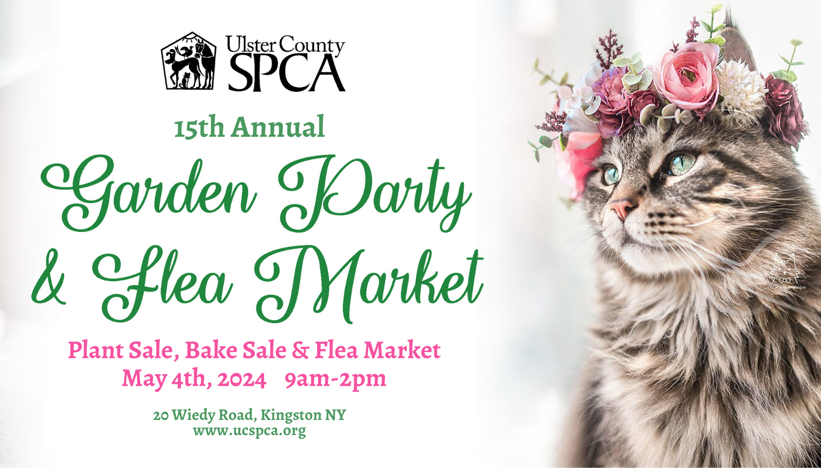 garden party and flea market event flyer