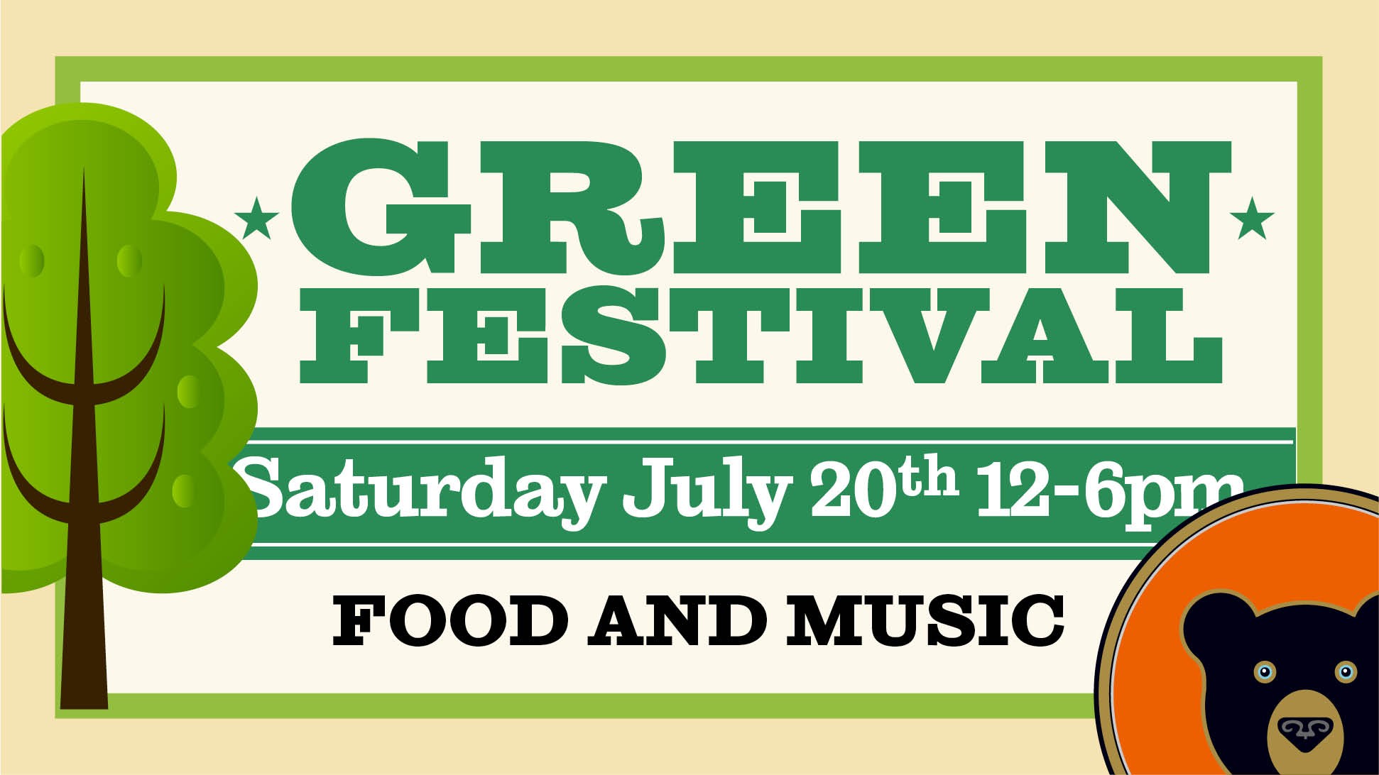 green festival july 20th event flyer