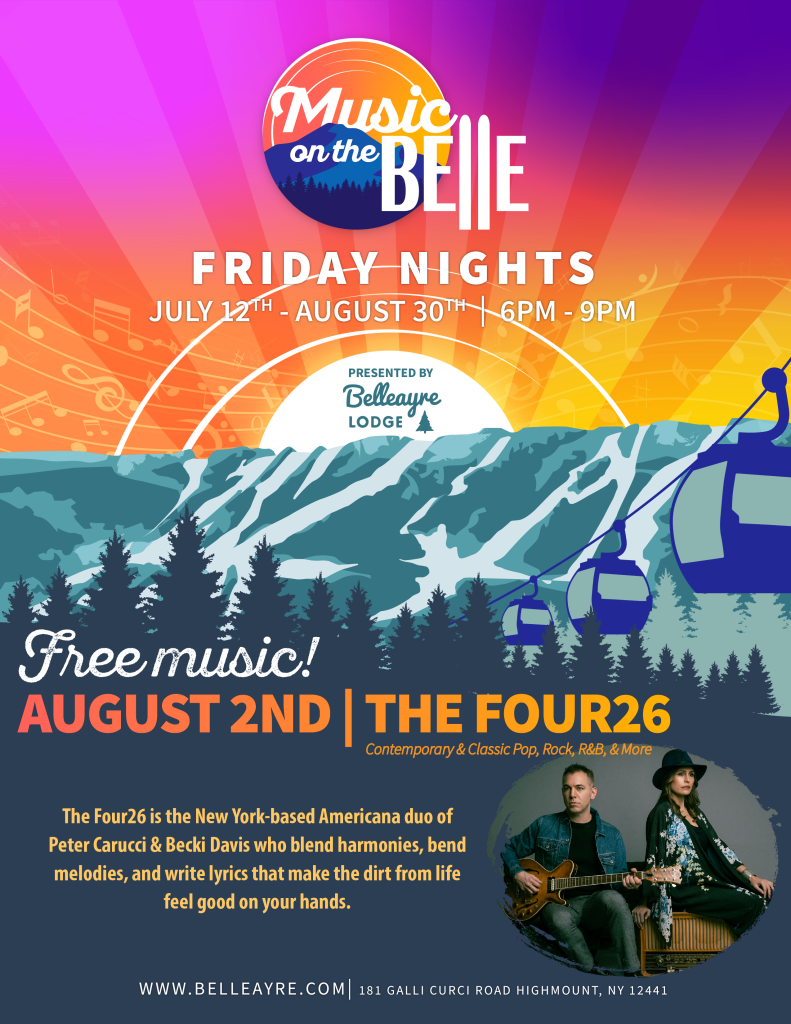 The Four26 Music on the Belle Friday nights flyer August 2nd