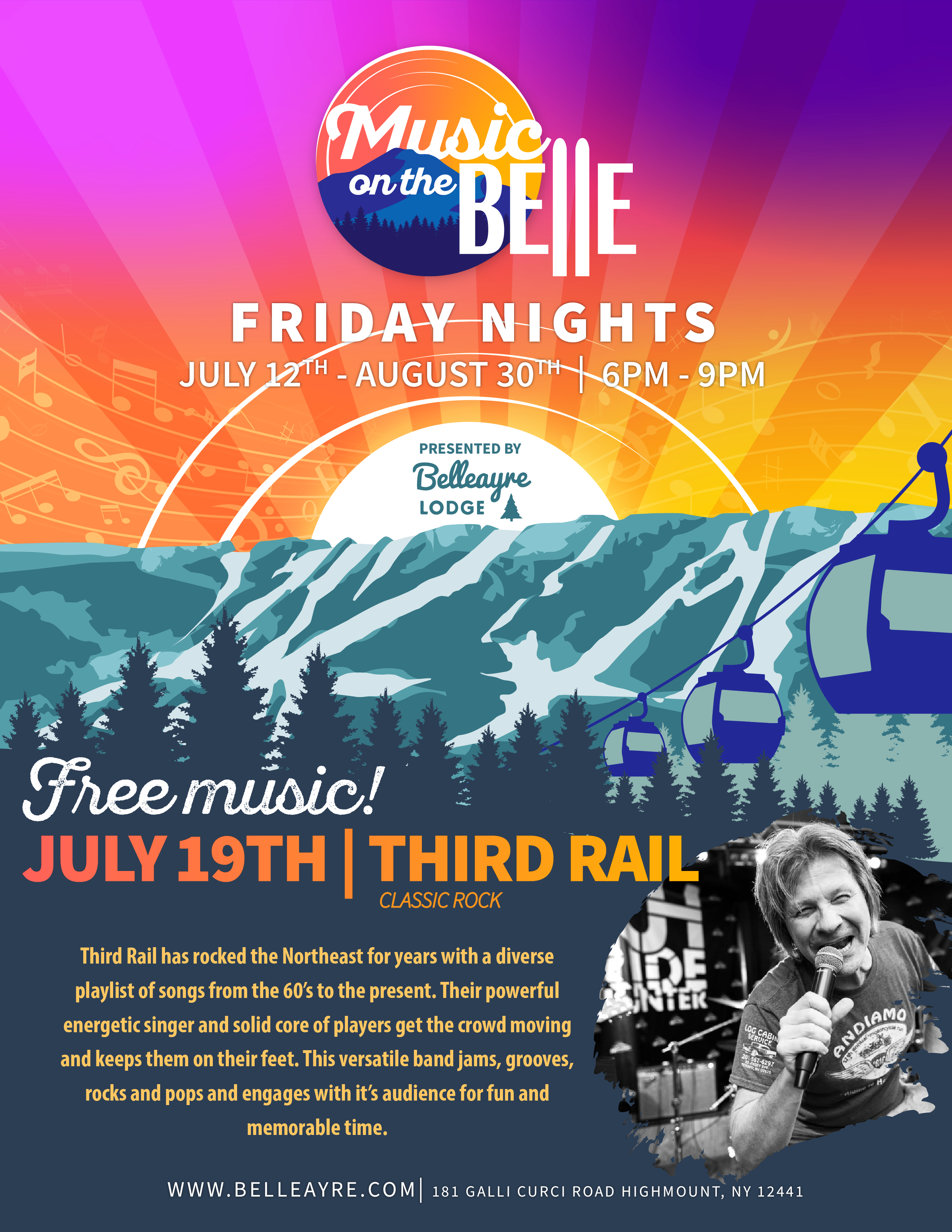 Third Rail music on the belle friday nights flyer July 19th
