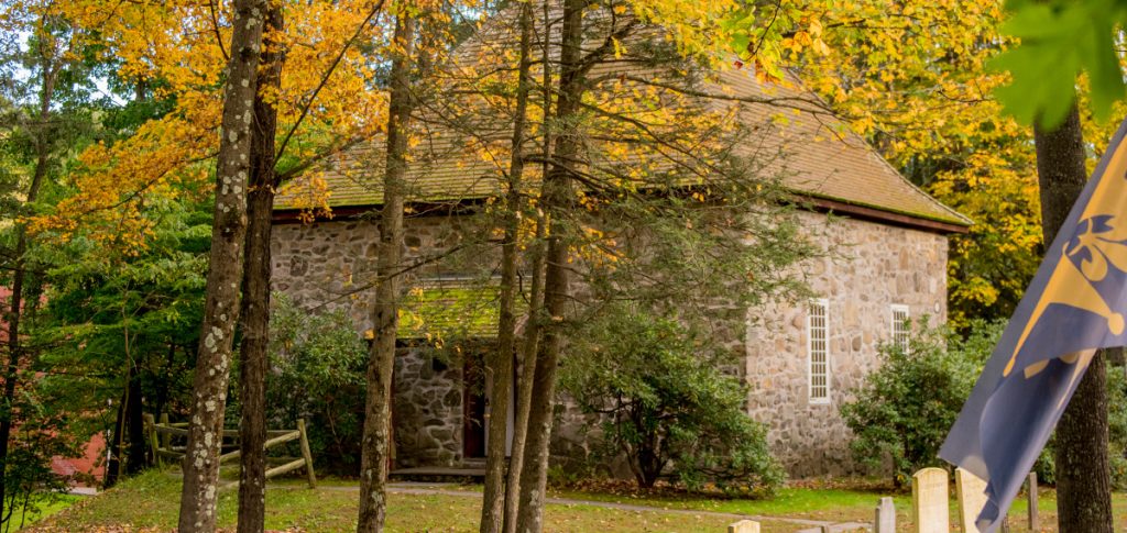 Reconstructed 1717 French Church in New Paltz, NY